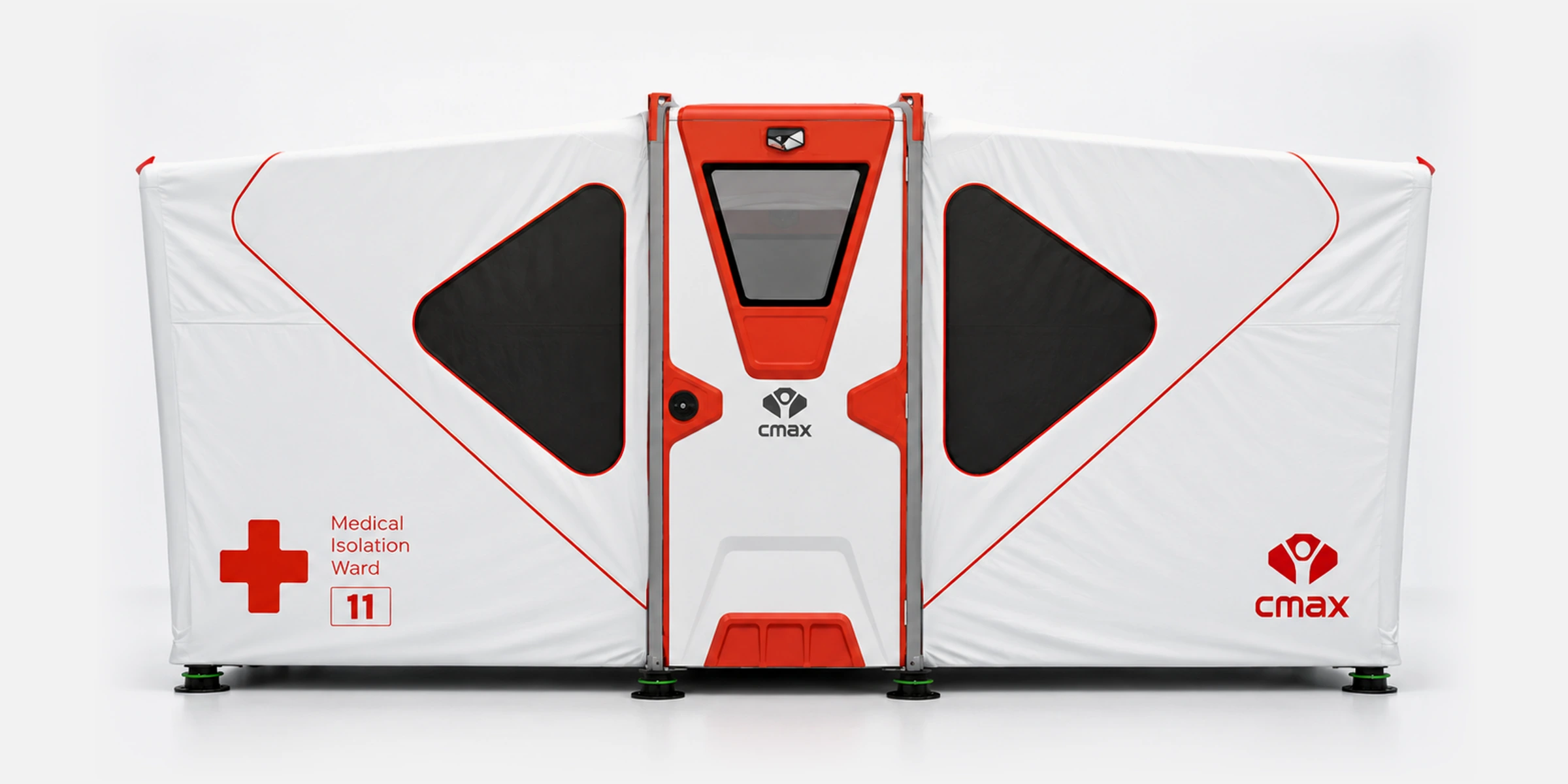 Front studio view of a fully unfolded Cmax Med unit.